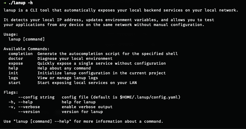 Exposer une api locale sur votre réseau avec lanup